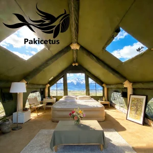 Pakicetus Inflatable Camping Tent: Waterproof Family Tent for 4-8