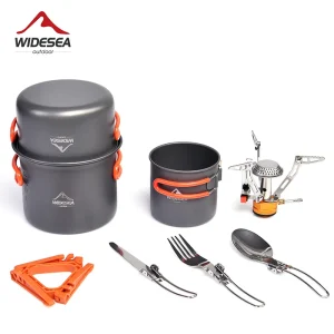 Camping Outdoor Cookware Set & Stove Burner
